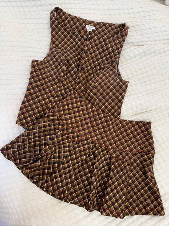 Kimchi Blue Dresses & Skirts - Kimchi Blue - Plaid Top and Skirt Set in Brown